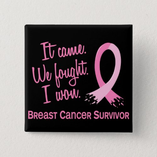 Survivor 11 Breast Cancer Pinback Button