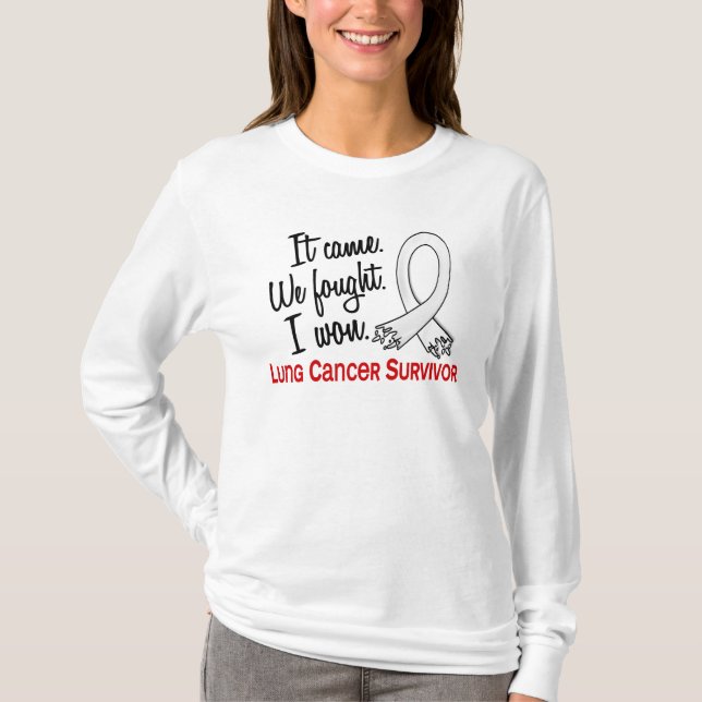 Survivor 11 Lung Cancer T-Shirt (Front)