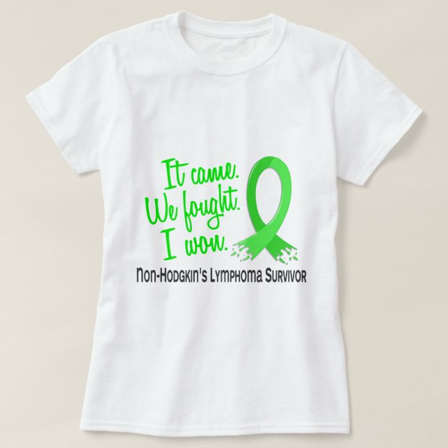 Survivor 11 Non-Hodgkin's Lymphoma T-Shirt (Design Front)
