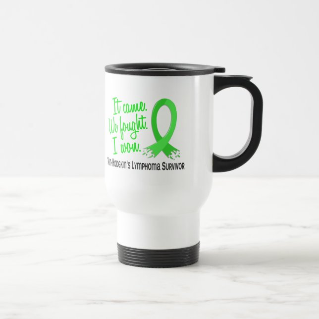 Survivor 11 Non-Hodgkin's Lymphoma Travel Mug (Right)