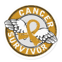 Survivor 14 Appendix Cancer Classic Round Sticker