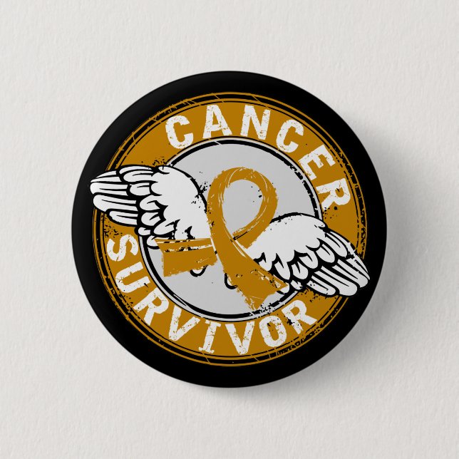 Survivor 14 Appendix Cancer Pinback Button (Front)