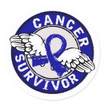 Survivor 14 Colon Cancer Classic Round Sticker
