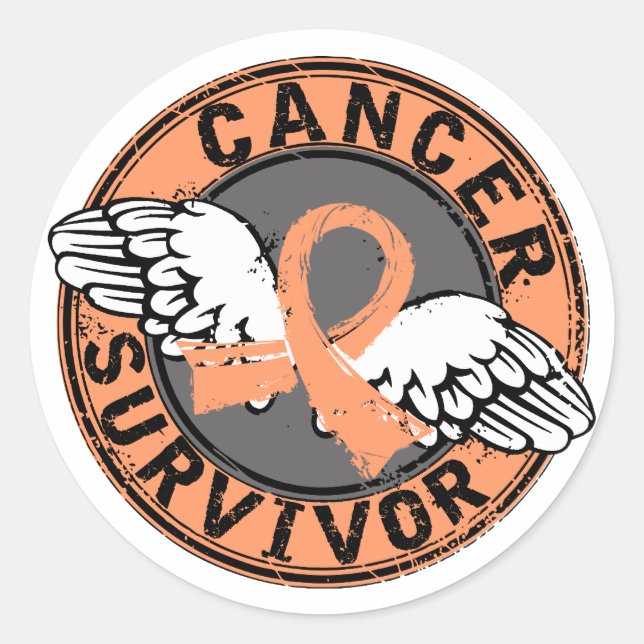 Survivor 14 Endometrial Cancer Classic Round Sticker (Front)