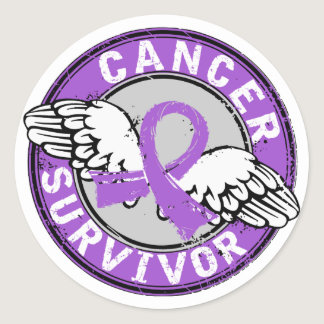 Survivor 14 General Cancer Classic Round Sticker