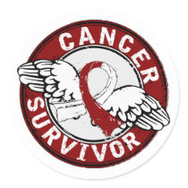 Survivor 14 Head and Neck Cancer Classic Round Sticker