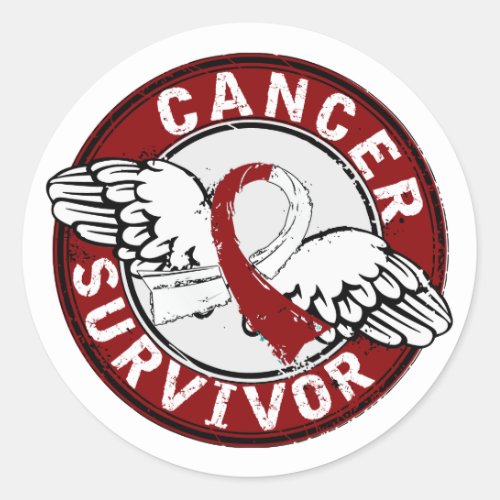 Survivor 14 Head and Neck Cancer Classic Round Sticker