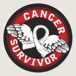 Survivor 14 Lung Cancer Classic Round Sticker