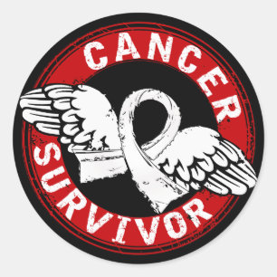 Survivor 14 Lung Cancer Classic Round Sticker