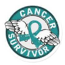 Survivor 14 Ovarian Cancer Classic Round Sticker