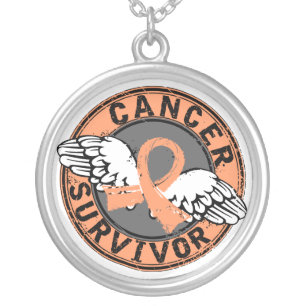 Survivor 14 Uterine Cancer Silver Plated Necklace