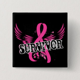 Survivor 16 Breast Cancer Button