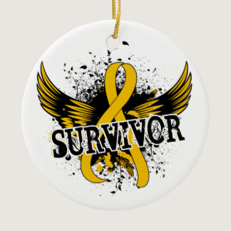 Survivor 16 Childhood Cancer Ceramic Ornament