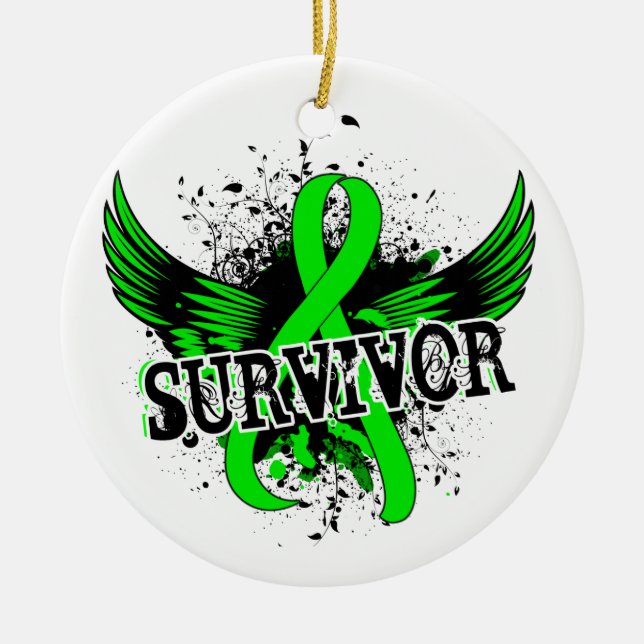 Survivor 16 Lymphoma Ceramic Ornament (Front)