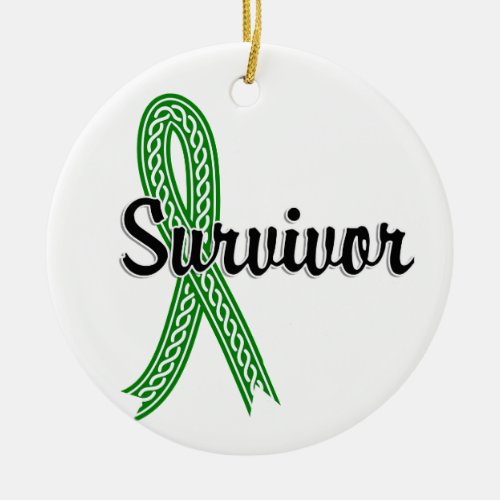 Survivor 17 Bile Duct Cancer Ceramic Ornament