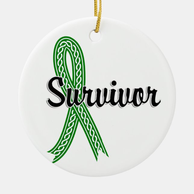 Survivor 17 Bile Duct Cancer Ceramic Ornament (Front)