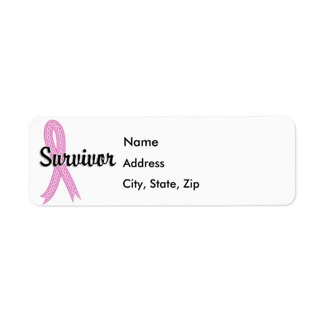 Survivor 17 Breast Cancer Label (Front)