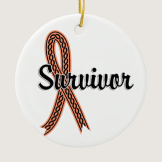 Survivor 17 Uterine Cancer Ceramic Ornament