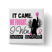 Survivor 22 Breast Cancer Pinback Button