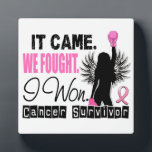 Survivor 22 Breast Cancer Plaque<br><div class="desc">To see this design for over 35 additional cancer types as well as more of our exclusive Breast Cancer Survivor designs, please visit the Breast Cancer Section of a specialty shop of Breast Cancer survivors, you did it! You stood strong. You fought hard. You won. Celebrate your Victory while delivering...</div>