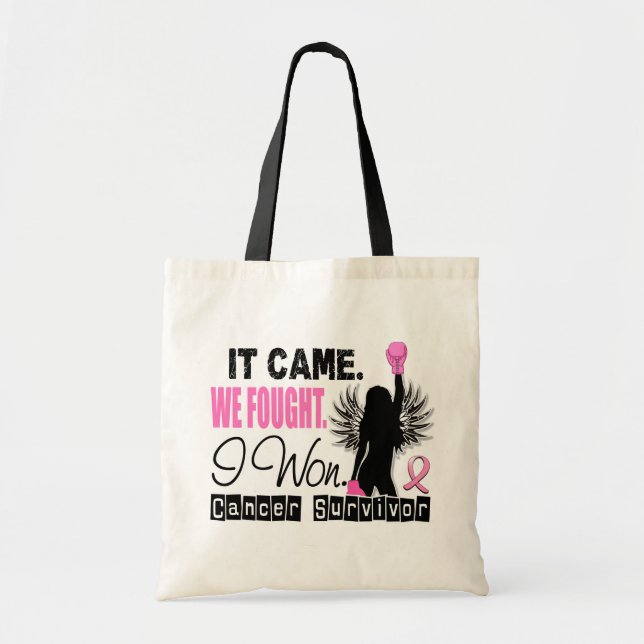 Survivor 22 Breast Cancer Tote Bag (Front)