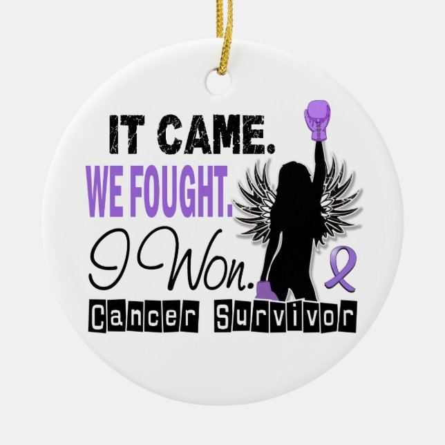 Survivor 22 Hodgkin's Lymphoma Ceramic Ornament (Front)