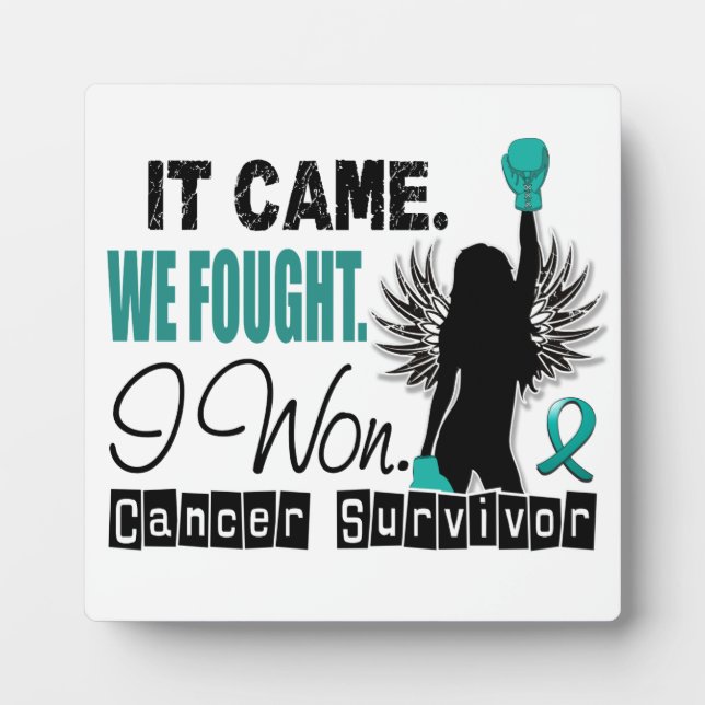 Survivor 22 Ovarian Cancer Plaque (Front)