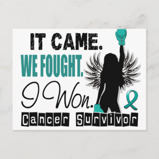 Survivor 22 Ovarian Cancer Postcard