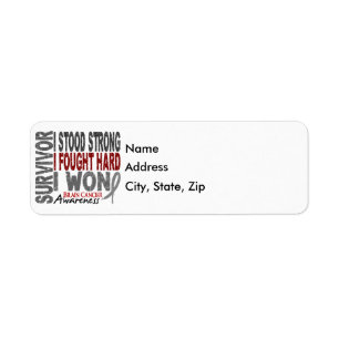 Survivor 4 Brain Cancer Label