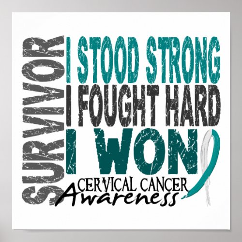 Survivor 4 Cervical Cancer Poster