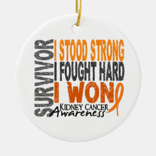 Survivor 4 Kidney Cancer Ceramic Ornament