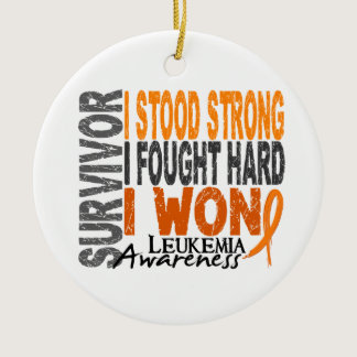 Survivor 4 Leukemia Ceramic Ornament