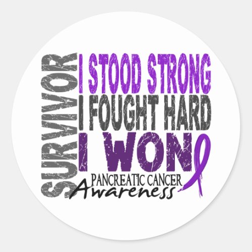 Survivor 4 Pancreatic Cancer Classic Round Sticker