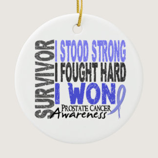 Survivor 4 Prostate Cancer Ceramic Ornament