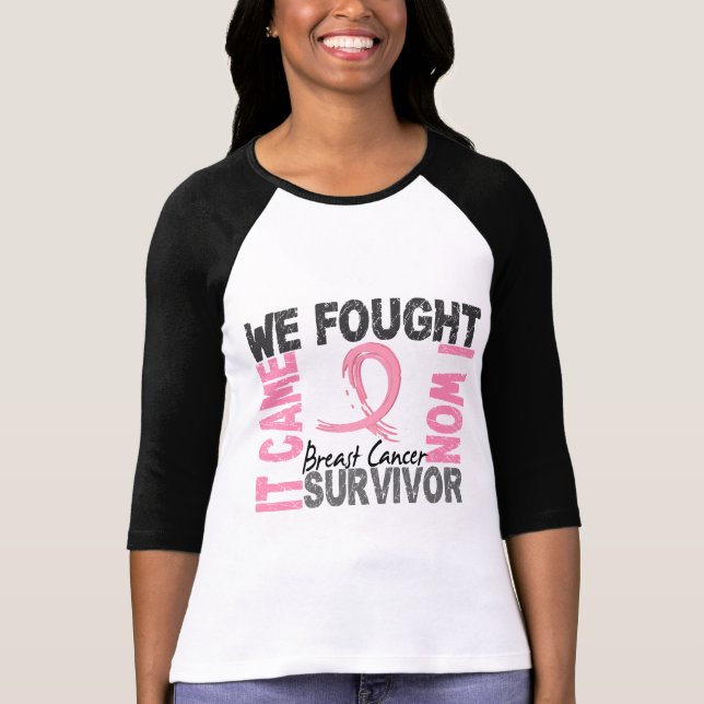 Survivor 5 Breast Cancer T-Shirt (Front)