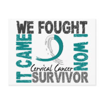 Survivor 5 Cervical Cancer Postcard