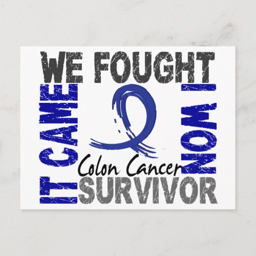 Survivor 5 Colon Cancer Postcard