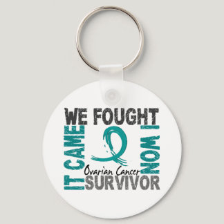 Survivor 5 Ovarian Cancer Keychain