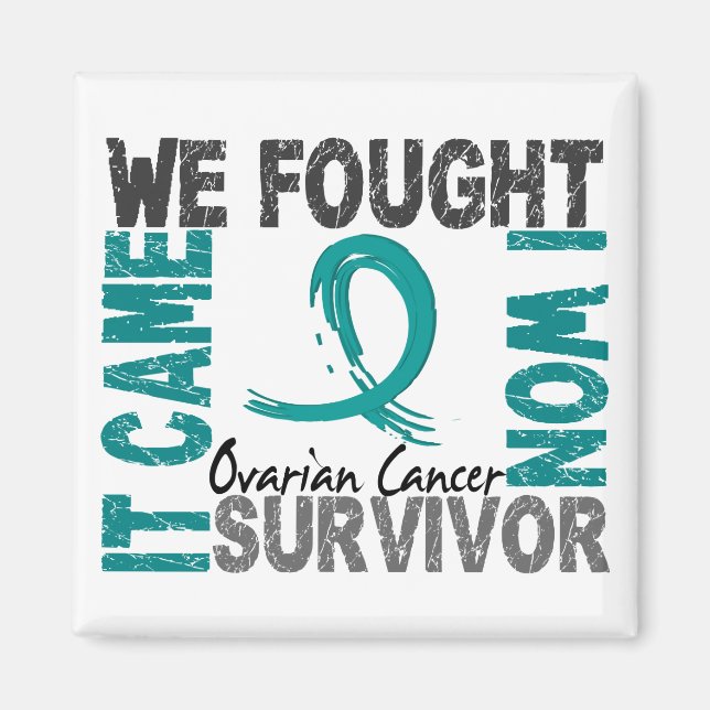 Survivor 5 Ovarian Cancer Magnet (Front)