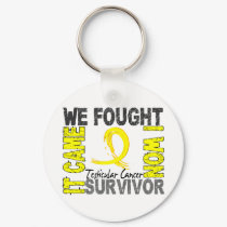 Survivor 5 Testicular Cancer Keychain