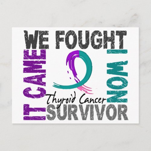Survivor 5 Thyroid Cancer Postcard