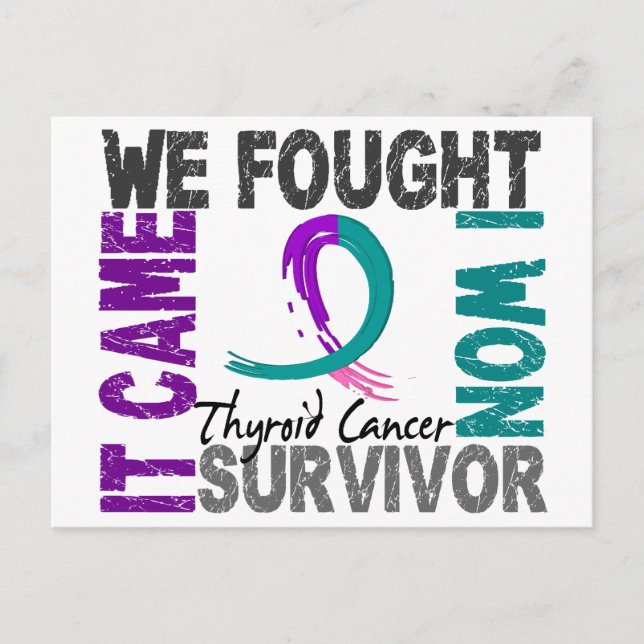 Survivor 5 Thyroid Cancer Postcard (Front)
