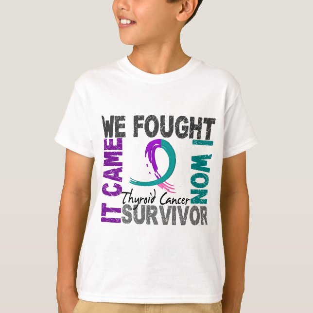 Survivor 5 Thyroid Cancer T-Shirt (Front)