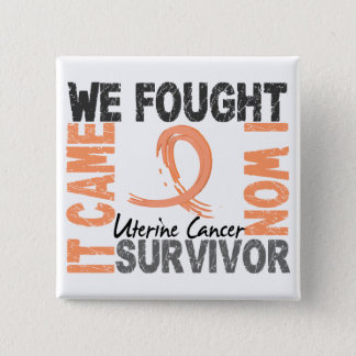 Survivor 5 Uterine Cancer Button