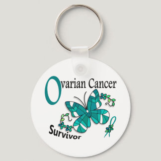 Survivor 6 Ovarian Cancer Keychain