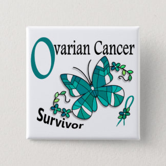 Survivor 6 Ovarian Cancer Pinback Button