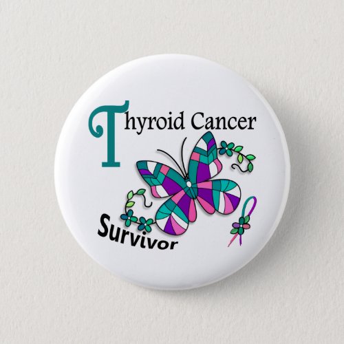 Survivor 6 Thyroid Cancer Button