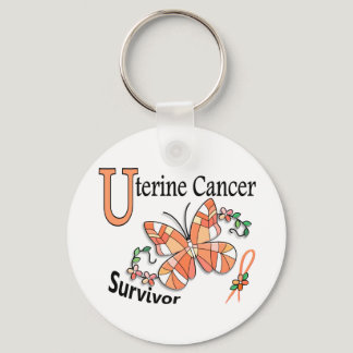 Survivor 6 Uterine Cancer Keychain
