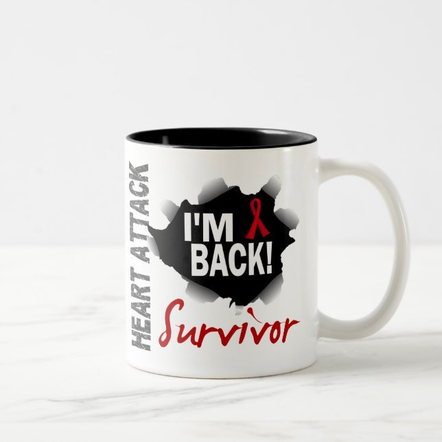 Survivor 7 Heart Attack Two-Tone Coffee Mug (Right)