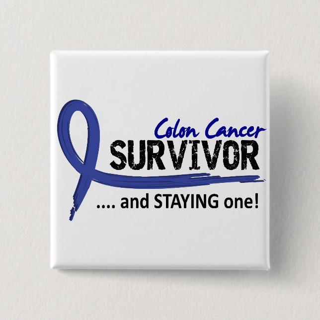 Survivor 8 Colon Cancer Button (Front)